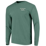 Michigan State Image One Riverside Campus Arc Comfort Colors Long Sleeve Tee